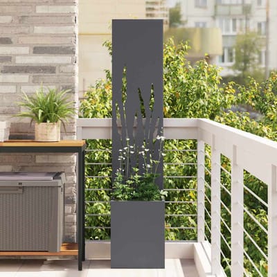 vidaXL - Tuin - Privacy - Scherm - Fretwerk - Antraciet - 32 - x - 32 - x - 150 - cm