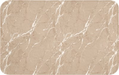 WC mat 80x50 cm - Antislip - Beige - Marmer - Organisch - Wit - Toiletmat - Vloermat - Douchemat - Toilet tapijt - Toiletmatten