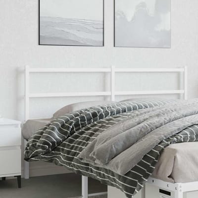 vidaXL Vervangend hoofdbord 150 cm metaal wit