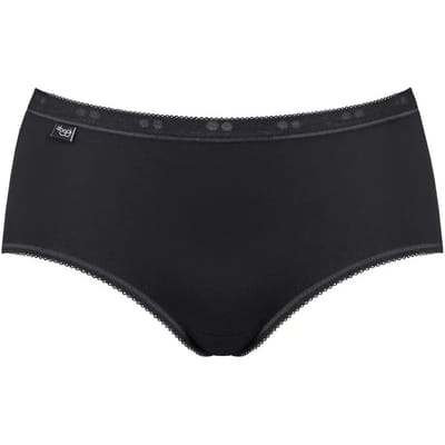 sloggi Basic+ Dames Midi slip - Zwart - Maat 46