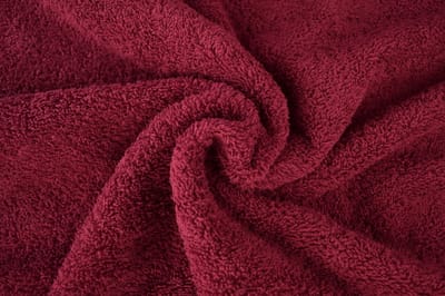 10 meter badstof - Bordeaux rood - 90% katoen - 10% polyester