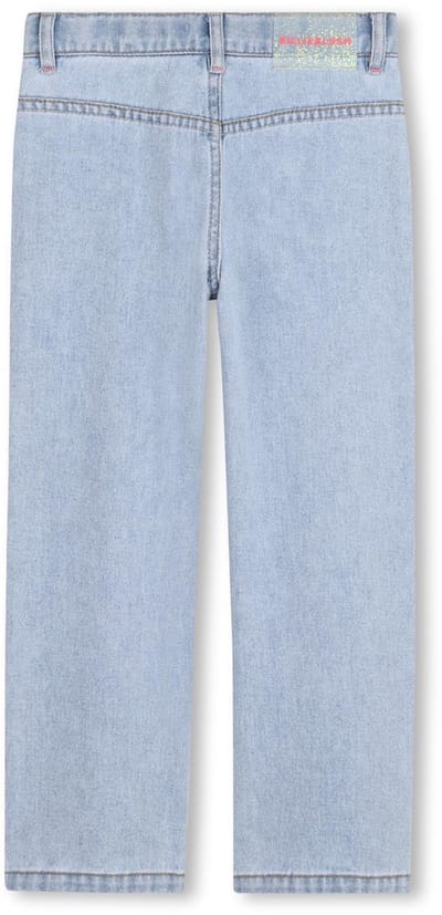 Meisjes jeans met studs straight fit denim broek 116
