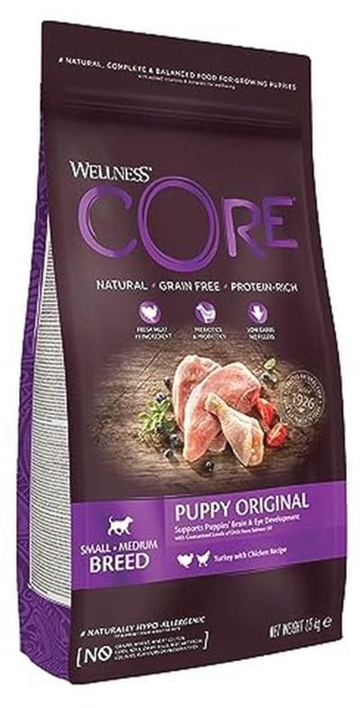 Natuurlijke Graanvrije Puppyvoeding met Kalkoen en Kip - 1.5 kg voor Kleine en Middelgrote Honden