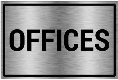 Offices bord - gecoat brushed aluminium - grijs zwart | 30 x 20 cm