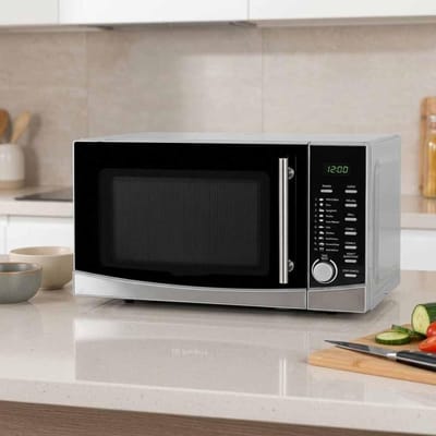 Magnetron met Grill - Oven combi - Snel koken - 9 kookmenu's - 34 liter - Zilver