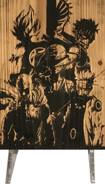 CharredArt - Houten Bord Anime Shonen Jump | Hout kunst - Manga - Decoratie woonkamer - Wanddecoratie - Interieuraccessoires