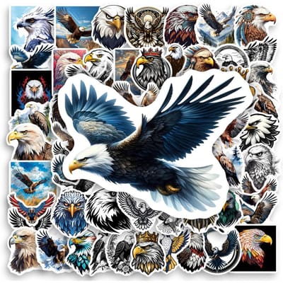 Cartoon Adelaar logo icoon Stickers Coole Kinderen DIY Cadeau Speelgoed Decoratieve Sticker voor Scrapbook Junk Journals Laptop Bagage Waterdicht