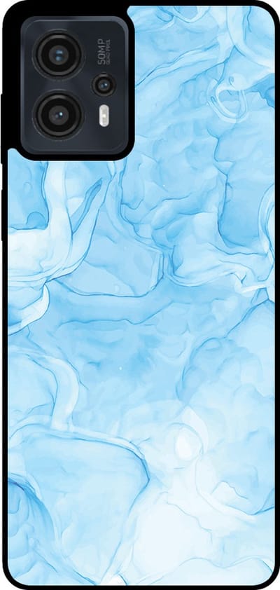 Smartphonica Telefoonhoesje Geschikt voor Motorola Moto G13 / G23 / G53 met marmer opdruk - TPU backcover case marble design - Lichtblauw geschikt voor Motorola Moto G13;Motorola Moto G23;Motorola Moto G53