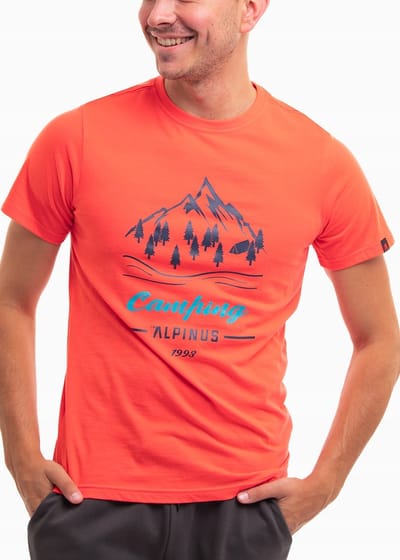 Alpinus Sportshirt Heren - Oranje - Katoen