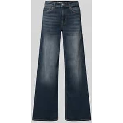 Only blauwe dames jeans   High waist   Madison   Stonewash wassing   Wide leg fit   5-Pocket zakken   Knoop- en ritssluiting   Duurzaam   High waist