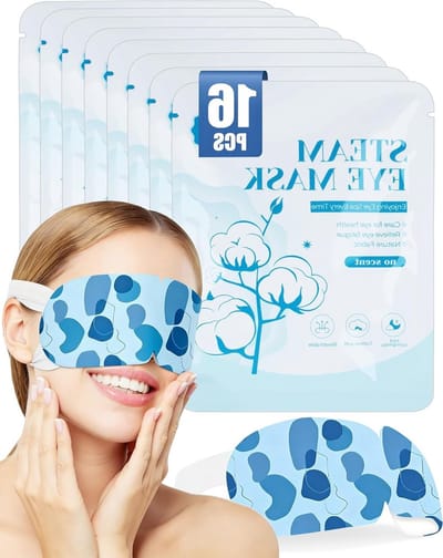 Zelfverwarmend Oogmasker Set van 16 Stuks - Geurloos Oogmasker voor Vermoeide Ogen - Verlichting van Droge Ogen en Wallen - Wegwerp Slaapmasker Cadeauset voor Dames en Heren