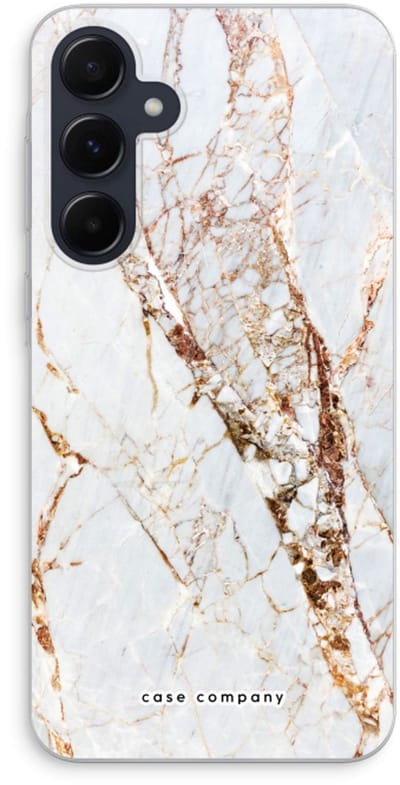 Case Company® - Hoesje geschikt voor Samsung Galaxy A55 hoesje - Goud marmer - Soft Cover Telefoonhoesje - Bescherming aan alle Kanten en Schermrand