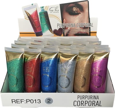 Easy Paris - Glitters - Vloeibare glitters - Schminkglitters - Gezichtsglitters - Lichaamsglitters - Oogschaduw glitters - Decolleté glitters - Glitters gel - Set Groen - Rood - Blauw - Zilver - Goud - Paars - 22 ml - Carnaval - Festival - Feest