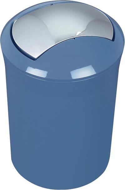 Blauwe Kosmetica Emmer met Kanteldeksel 5 Liter voor de Badkamer