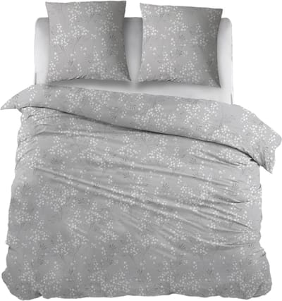 Snoozing Erica Dekbedovertrek - Tweepersoons - 200x200/220 cm - Grijs