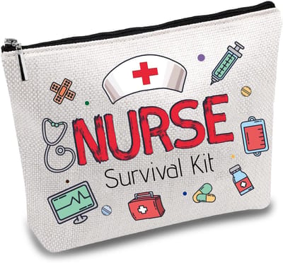 Smoakez - Verpleegster Survival Kit - Make-up Tas - Multifunctioneel - 25 x 18,1 cm - Cosmetische Tas - Voor Verpleegkundige Vrouwen - Canvas