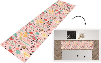 Keukenloper - Loper keuken - Planten - Patronen - Cactus - 200x50 cm - Keukenloper vinyl