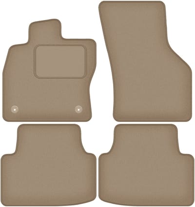 Wielganizator WLG-CARLUX Serie - Auto Veloursmatten - Cupra LEON KL 5D - Sportstourer - Beige