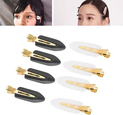 Seamless haarclips zonder kreukels voor hairstyling en make-up, 12 stuks in 2 kleuren, ideaal voor gezicht reinigen en haarstyling