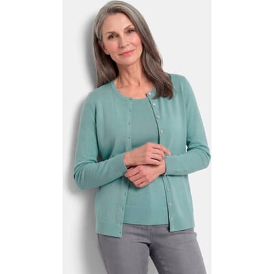 Tricot ensemble - grijsgroen - Gr. 19 van Goldner Fashion