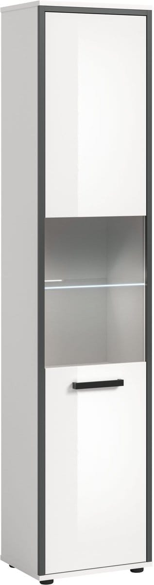Badkast met verlichte glazen planken - Ruime opbergkast voor uw badkamer