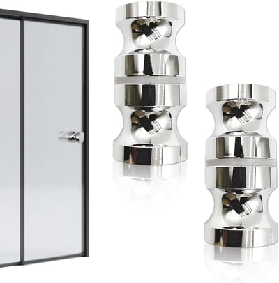 Dailygoods- Douchedeurknop Set van 2 - Aluminium - Handgreep - Deurknop - Rubber Afdichting - Eenvoudige Installatie - 62x30mm - Deurgreep