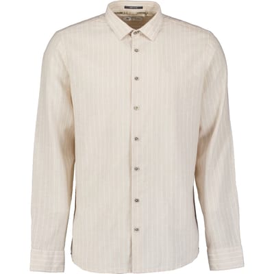 No Excess Shirt Stripe With Linen Desert Größe: S | Casual hemden Outlet | Herren | Weiß