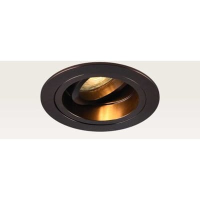 LUSENZ Inbouwspot Orano bronzo scuro - Diameter 92mm - Rond - GU10-fitting - IP20 voor binnen - Brons - Met doorlusbedrading