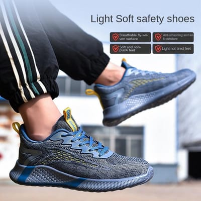 Arbeidsverzekering Schoenen Anti-verbrijzeling, Anti-perforatie, Lichtgewicht, Geurwerend, Veilig Bouwplaats Werkschoenen 46