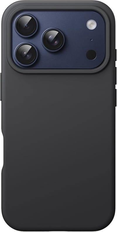 Geschikt voor iPhone 17 Pro Max Hoesje Zwart Matte Schokabsorberend Siliconen Hoesje - Anti-Fingerprint Coating - Epicmobil