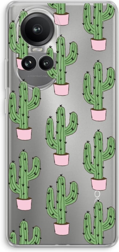 Case Company® - Hoesje geschikt voor Oppo Reno 10 Pro hoesje - Cactus Lover - Soft Cover Telefoonhoesje - Bescherming aan alle Kanten en Schermrand