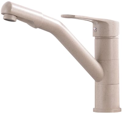 Dailygoods- Keukenkraan 360° draaibaar - Eengreepsmengkraan - Roestvrij staal - Massieve uitvoering - Keramisch patroon - Hygiënisch chroomdesign - Mengkraan