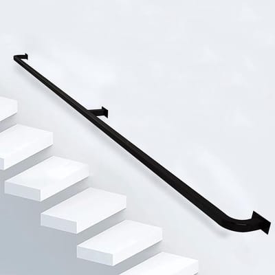 Trapleuning Smeedijzer - Veiligheidshandgreep Balustrade - Binnen Buiten Gebruik - Eenvoudige Installatie - 180cm Lengte - Antraciet