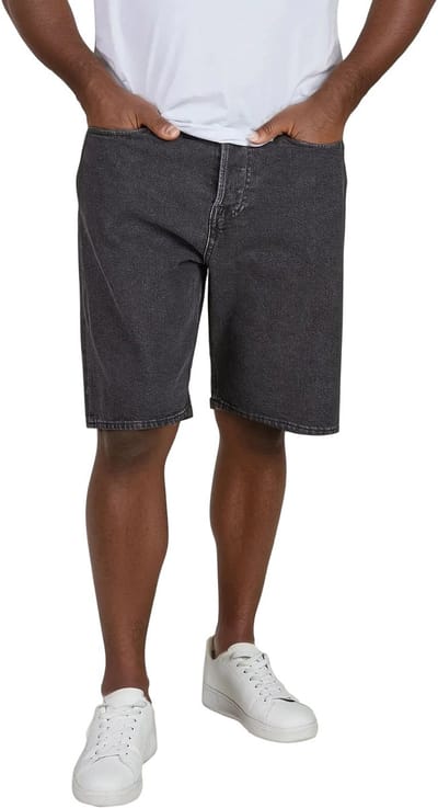 Jack & Jones Heren Short Broeken JJIALEX JJCOOPER baggy Fit Zwart Volwassenen Jeans shorts heren - Spijkerbroek kort heren