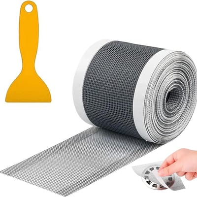 TOVBMUP Douchehaarfilter - Doucheafvoerhaarfilter - Doucheafvoerfilter - Zelfklevend wegwerp afvoerhaarfilter - Badhaarfilter - Met kunststof schraper - Geschikt voor douchebad - 7 cm * 10 m
