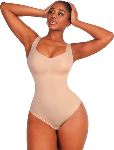Seamless Bodysuit Shapewear - Mouwloos - nude - 3XL
