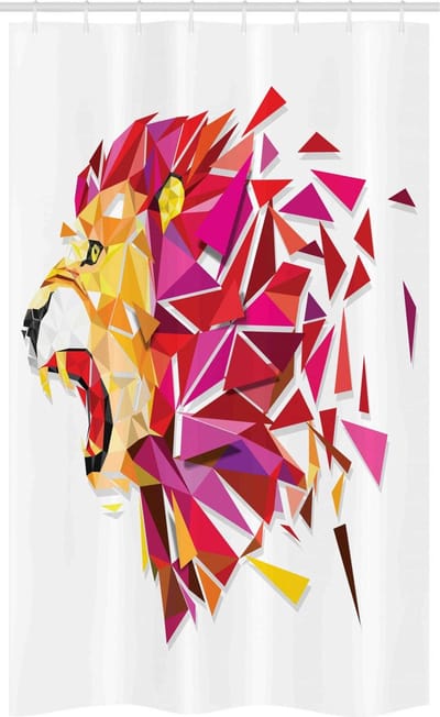 ABAKUHAUS Geometrisch Douchgordijn – 120x180 cm – Polyester, waterafstotend