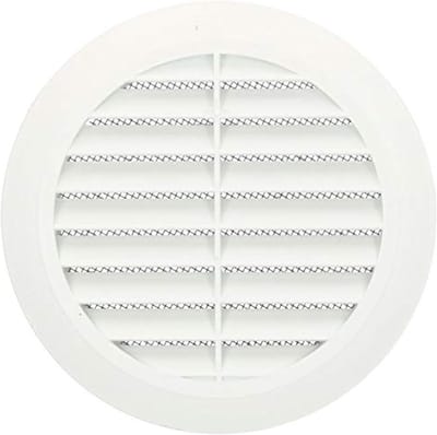 Rond Ventilatierooster 125 mm met Flens en Insectenhor