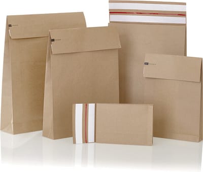 10 x ECO Papieren verzendzakken 25x35x5 cm met retourstrip formaat B4 Milieuvriendelijk – Kraft Verzendenveloppen Merk: Merkloos
