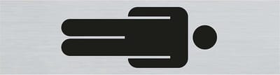 Pickup Route Alulook 165x44 mm - heren symbool staand