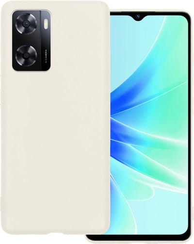 Hoesje Geschikt voor OPPO A57s - Sterk & Shockproof - Hoes Cover - Siliconen Case - Wit