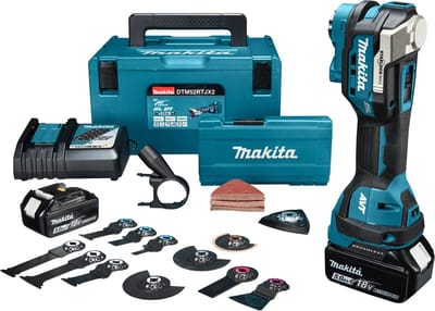 Makita DTM52RTJX2 Accu multitool + accessoires 18V 5.0Ah in Mbox