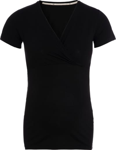 Baby's Only - Zwangerschaps T-shirt Glow zwart - Voedingstop gemaakt uit 96% viscose en 4% elastaan - Shirt met borstvoedingsfunctie - M