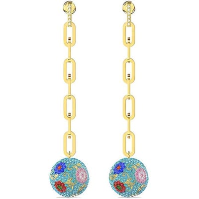 Boucles d'oreilles Swarovski Fleur de Fortune pour Femme Plaqué Or 5599486 Gold Plated beige