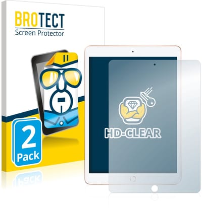 BROTECT - Screenprotector voor Apple iPad WiFi / Cellular 10.2" 2019 - Folie Beschermfolie transparant 2 Stuks