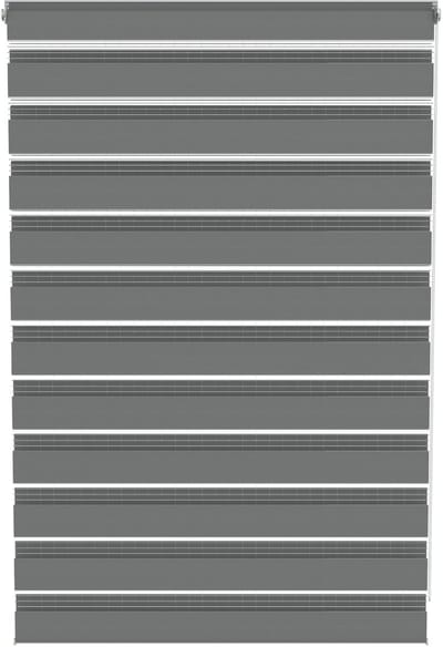 ACXIN Zebra Rollo Klemmfix - Zonder Boren - Lichtdoorlatend en Verduisterend - 100x150cm Grijs