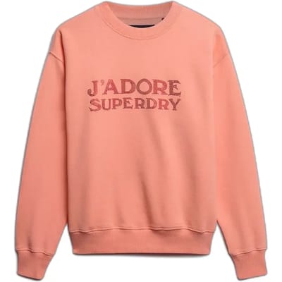 Superdry - Luxe sportsweatshirt met ronde hals en losse pasvorm - Dames - Truien
