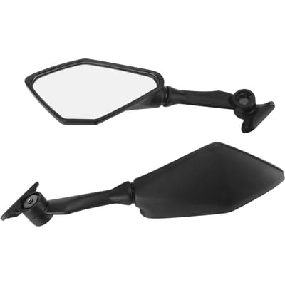 Paar Motorfiets Achteruitkijkspiegels Opvouwbaar Zwart Vervanging voor Ninja 300 250 ZX6R 636 300R EX300 black
