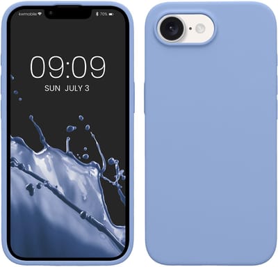 kwmobile telefoonhoesje geschikt voor Apple iPhone 17e / iPhone 16e - Hoesje met siliconen coating - Smartphone case in Lavendelblauw