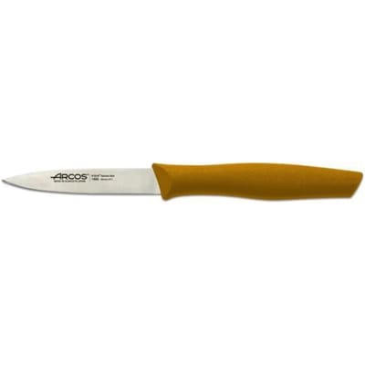 Couteau - ARCOS - Mondador Arcos Nova 188525 - Acier inoxydable NITRUM - Lame 8 cm - Couleur Jaune